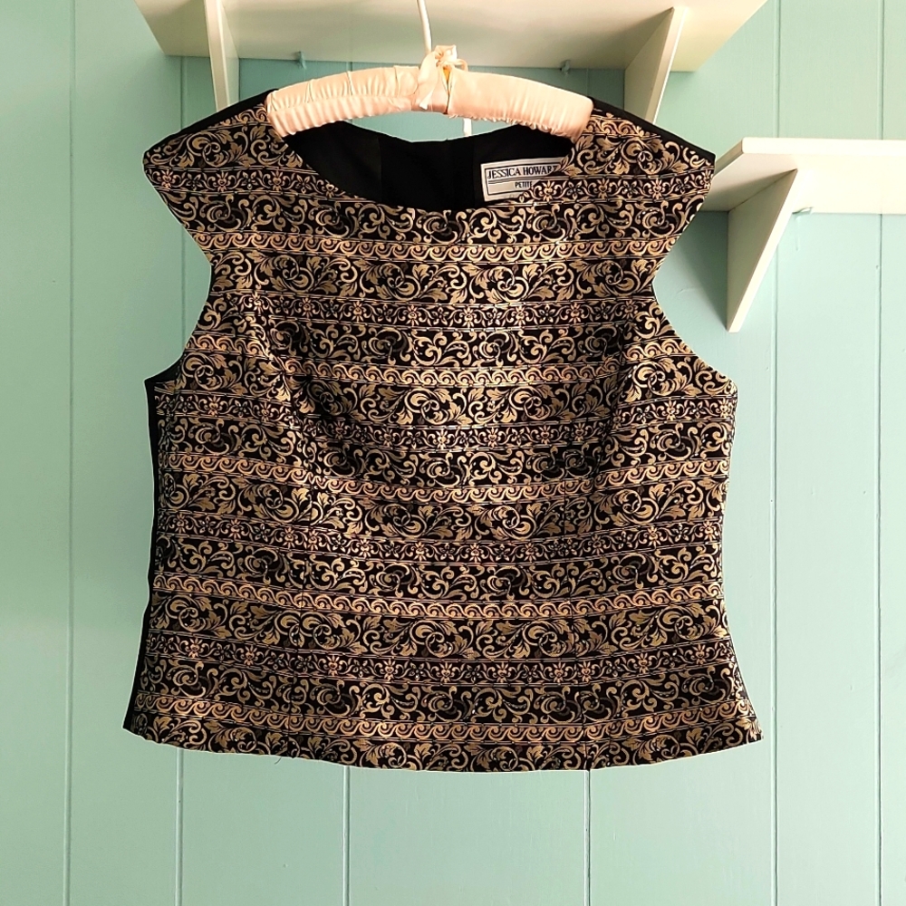 Jessica Howard Petite Size 14 Gold and Black